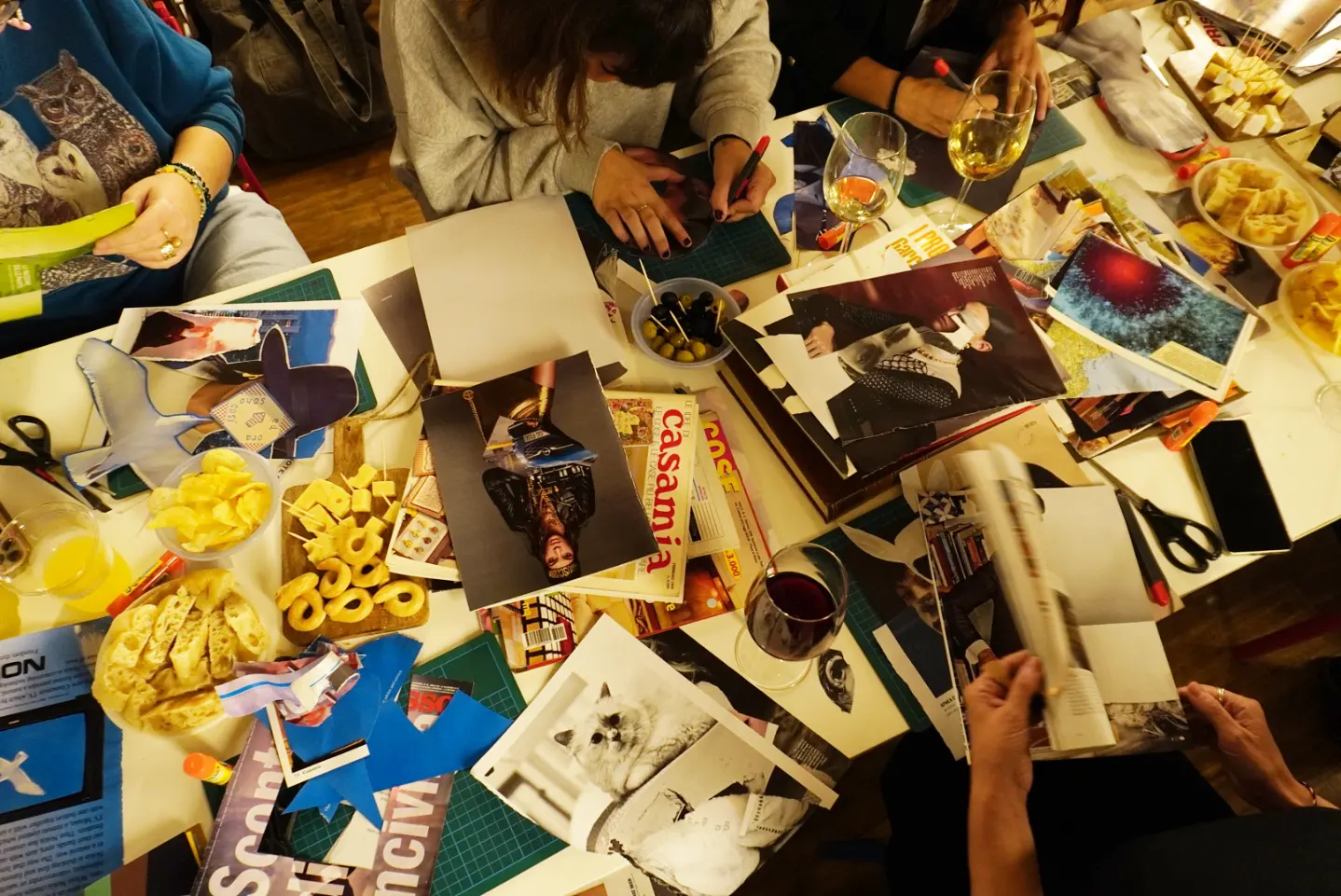Analogue collage workshop with MicroKlima Project